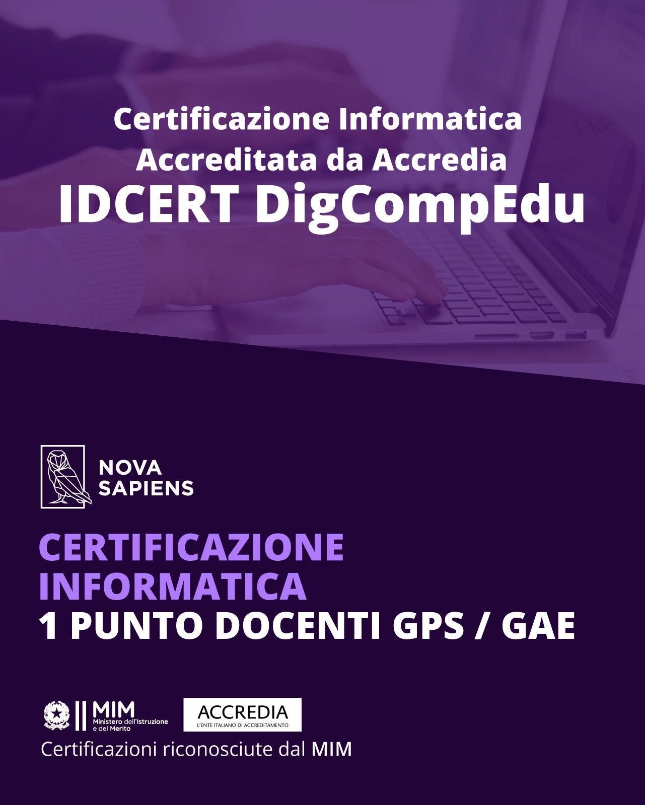 Certificazione Informatica IDCERT DigCompEdu Accreditata Accredia – Competenze Digitali per Educatori (Senza bocciatura)