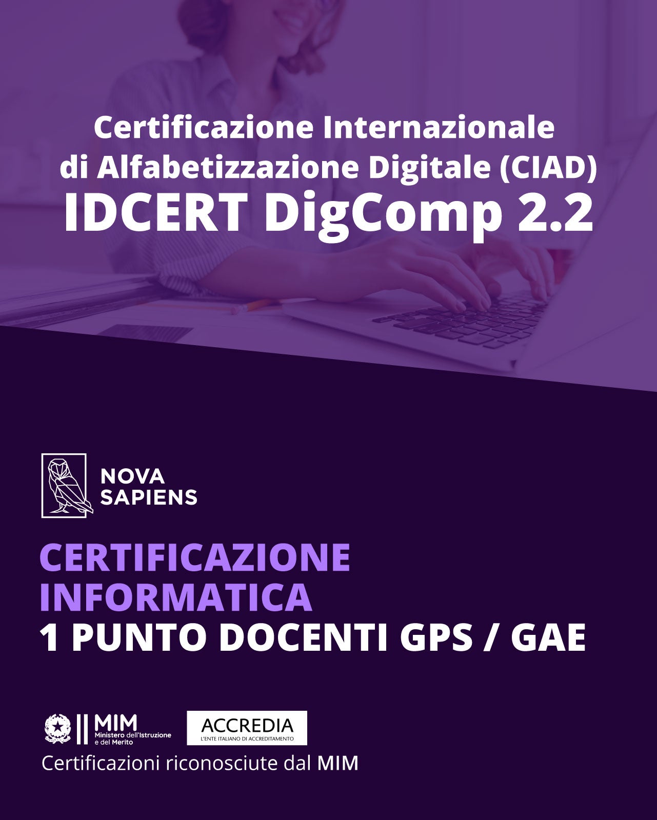 Certificazione di Alfabetizzazione Digitale (CIAD) Accreditata Accredia - IDCERT DigComp 2.2 (Senza Bocciatura e corso in omaggio)