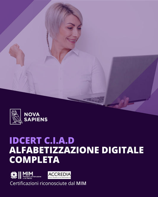 Certificazione di Alfabetizzazione Digitale Senza Bocciatura ( Corso in omaggio) - IDCERT DigComp 2.2