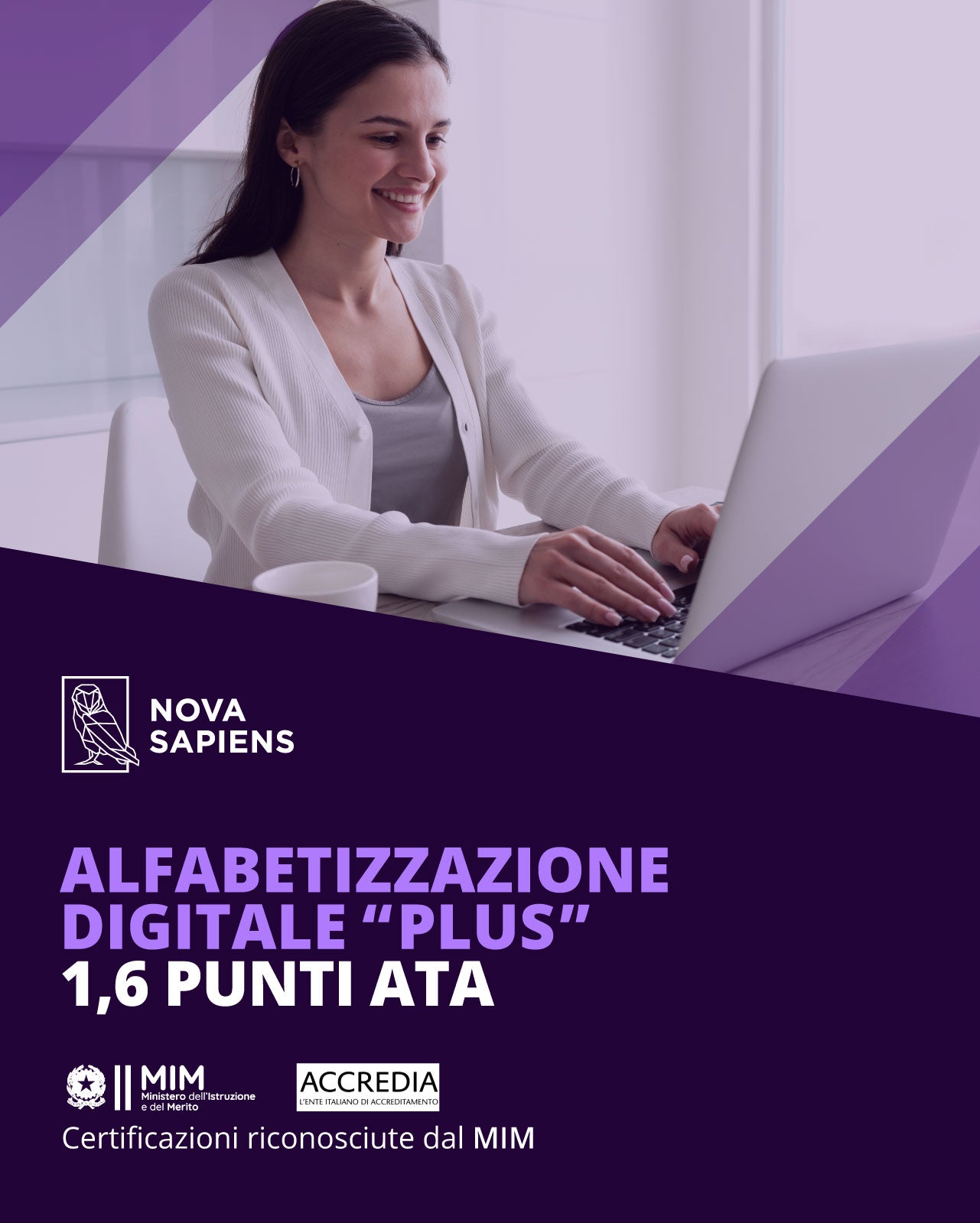 Alfabetizzazione Digitale PLUS. 1,6 Punti ATA ( Eipass User + Esame Integrativo Eipass Standard + Dattilografia in Omaggio )