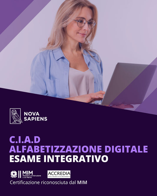 Esame Integrativo EIPASS Standard. Certificazione Internazionale di Alfabetizzazione Digitale.