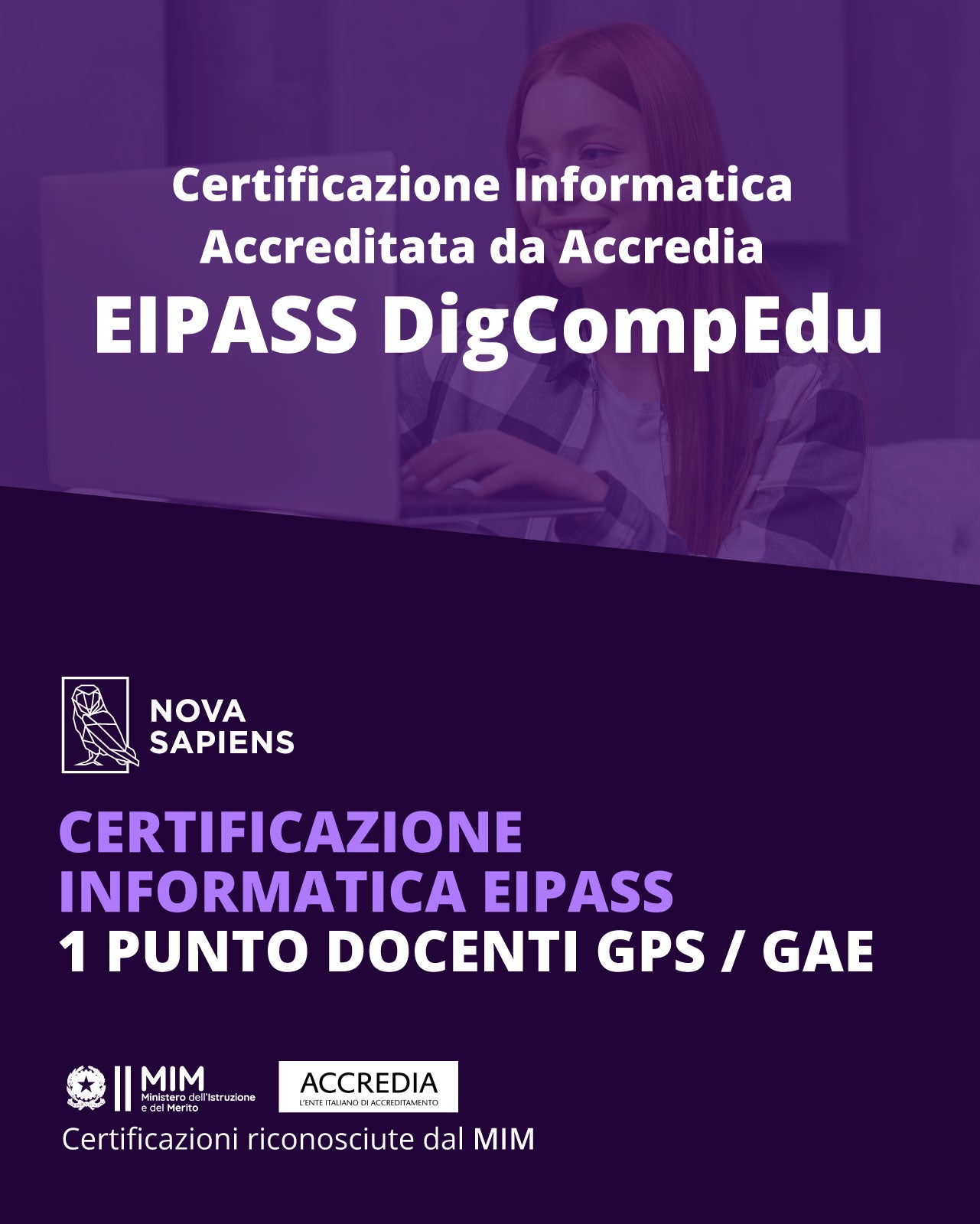 EIPASS DigCompEdu Certificazione Informatica - Accredia -1 Punto Docenti GPS | GAE